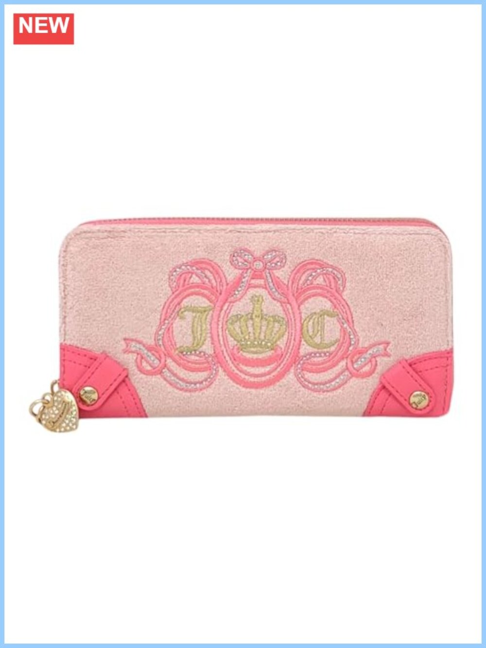 Juicy Couture Large Zip Around Wallet Accordion Card Holder